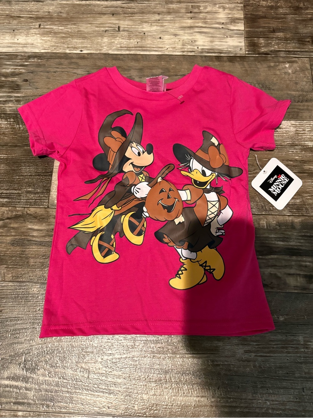 Disney Minnie & Daisy Halloween Pink Graphic Tee for Kids Girls 6X